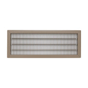 8 x 24-inch Brown Steel heavy duty return floor register, front view