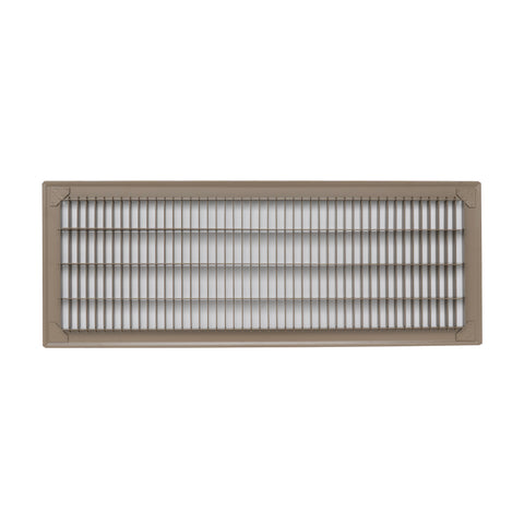 8"x24" Heavy Duty Return Air Floor Grille | Walkable Brown | Out. Dim.: 9-3/4"W X 25-3/4"H