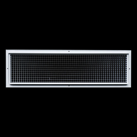 8" x 30" [Duct Opening] Aluminum Return Air Grille | Rust Proof Eggcrate Vent Cover Grill for Sidewall and Ceiling, White | Outer Dimensions: 9.75" X 31.75"