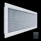 8x30 White Aluminum Eggcrate Return Air Grille, Low-Noise High-Airflow Rust-Proof Vent Cover