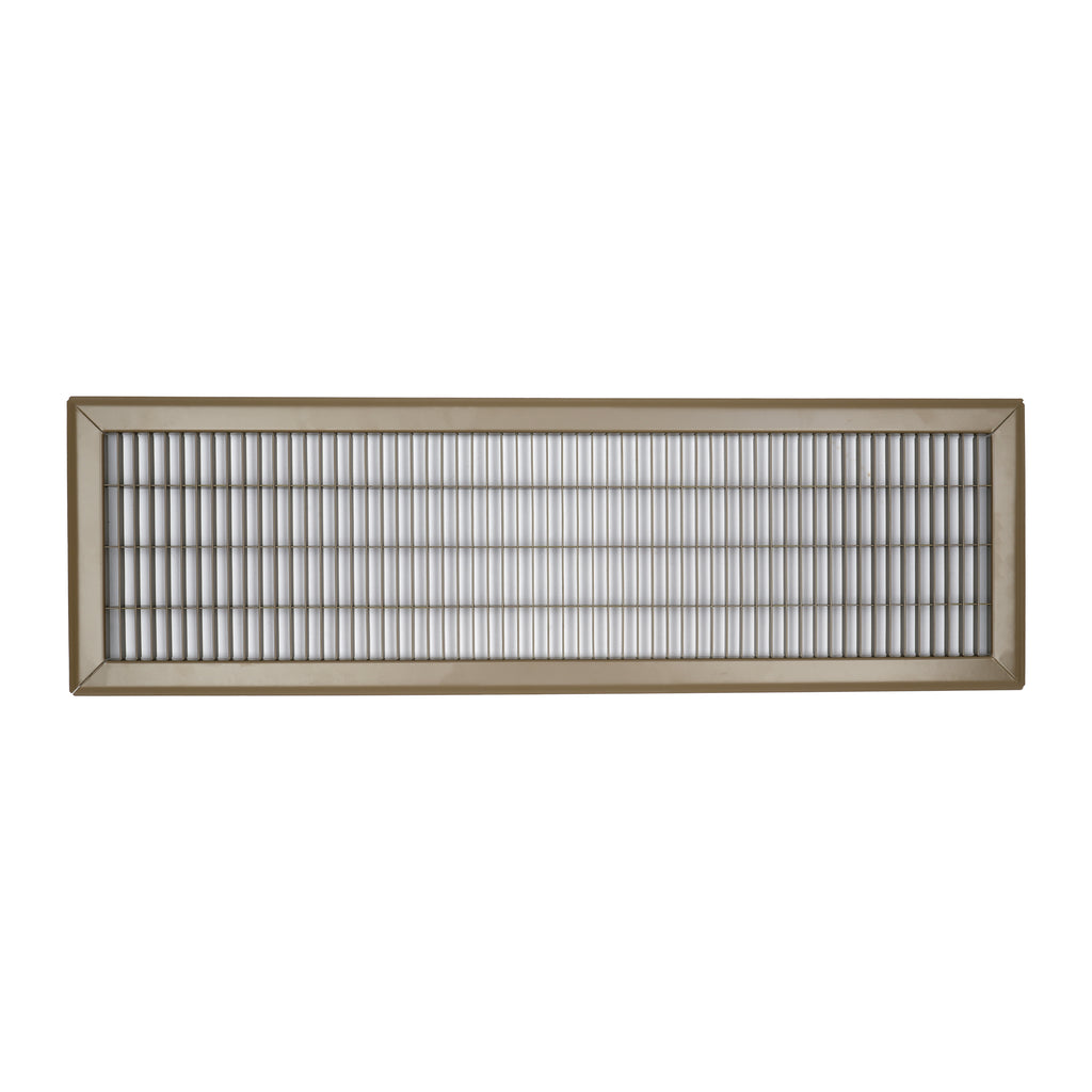 8"x30" Heavy Duty Return Air Floor Grille | Walkable Brown | Out. Dim.: 9-3/4"W X 31-3/4"H