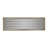 8"x30" Heavy Duty Return Air Floor Grille | Walkable Brown | Out. Dim.: 9-3/4"W X 31-3/4"H