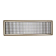 8 x 30-inch Brown Steel heavy duty return floor register, front view