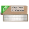 8"W x 30"H [Duct Opening] Return Air Floor Grille | Vent Cover Grill for Floor - Brown | Outer Dimensions: 9.75"W X 31.75"H