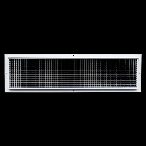 8" x 32" [Duct Opening] Aluminum Return Air Grille | Rust Proof Eggcrate Vent Cover Grill for Sidewall and Ceiling, White | Outer Dimensions: 9.75" X 33.75"