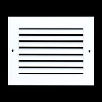 Fits 8x4 Duct Opening | Aluminum Return Air Grille by Handua | Vent Cover Grill for Sidewall and Ceiling | Rust Free | Durable Powder Coating | HVAC Cold Air Intake Grille | White