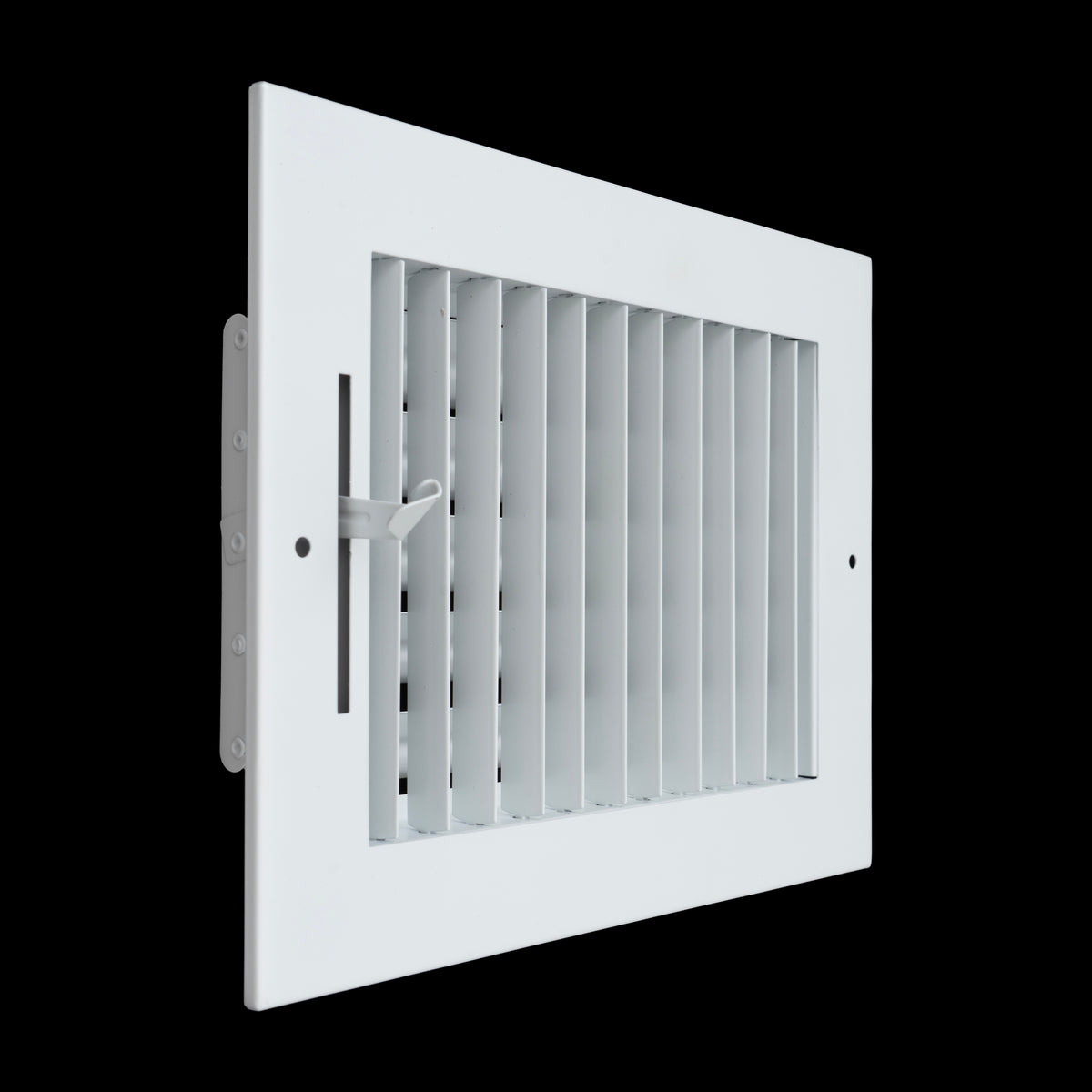 Fits 8x6 Duct Opening Steel Adjustable Air Supply Grille by Handua | Register Vent Cover Grill for Sidewall and Ceiling | White | Outer Dimensions: 9.75" X 7.75"