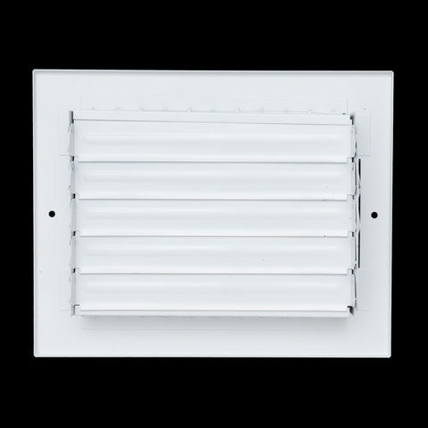 8x6 Steel Adjustable Air Vent Cover | Supply Register for Wall & Ceiling | White | Outer Dimension: 9-3/4"W X 7-3/4"H