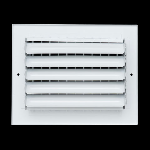 8x6 Steel Adjustable Air Vent Cover | Supply Register for Wall & Ceiling | White | Outer Dimension: 9-3/4"W X 7-3/4"H
