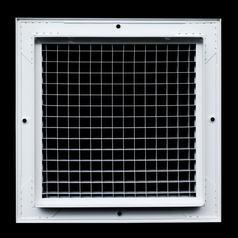 8" x 8" [Duct Opening] Aluminum Return Air Grille | Rust Proof Eggcrate Vent Cover Grill for Sidewall and Ceiling, White | Outer Dimensions: 9.75" X 9.75"