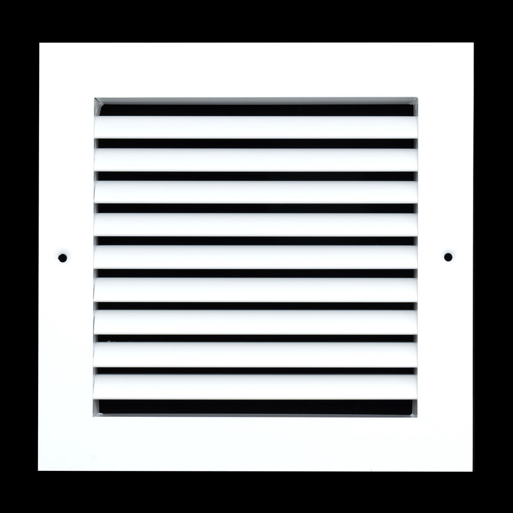 8"x8" Premium Aluminum Return Air Grille – Rust-Free HVAC Vent Cover for Wall & Ceiling | White | Out. Dim.: 9-13/16"W X 9-13/16"H