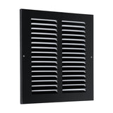 8x8 Black Steel Return Air Grille, High-Airflow HVAC Cold Air Intake for Wall & Ceiling