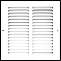 8" X 8" Duct Opening | Steel Return Air Grille for Sidewall and Ceiling | Outer Dimensions: 9.75"W X 9.75"H