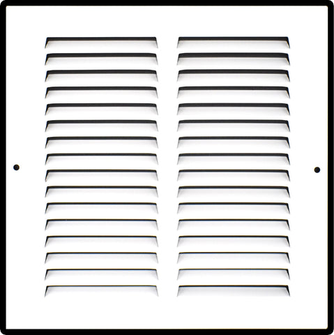 8" X 8" Duct Opening | Steel Return Air Grille for Sidewall and Ceiling | Outer Dimensions: 9.75"W X 9.75"H