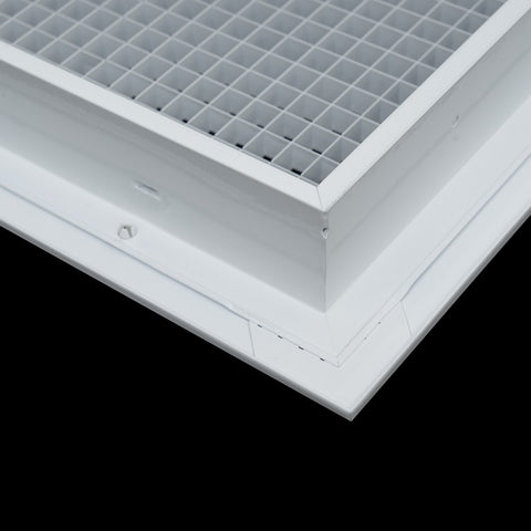 30"x20" Aluminum Eggcrate Return Air Filter Grille for Sidewall and Ceiling | White | Out. Dim.: 32-1/4"W X 22-1/4"H