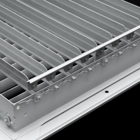 18x6 Modern Aluminum Air Vent Covers & HVAC Grilles | Wall & Ceiling | White | Outer Dimension: 19-3/4"W X 7-3/4"H