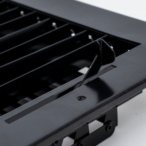 6x4 Steel Adjustable Air Vent Cover | Supply Register for Wall & Ceiling | Black | Outer Dimension: 7-3/4"W X 5-3/4"H