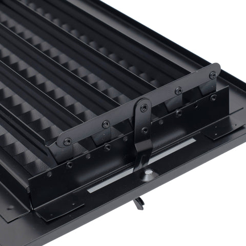 Fits 10x6 Duct Opening 1 WAY Steel Air Supply Diffuser by Handua | Register Vent Cover Grille for Sidewall and Ceiling | Black | Outer Dimensions: 11.75" X 7.75"