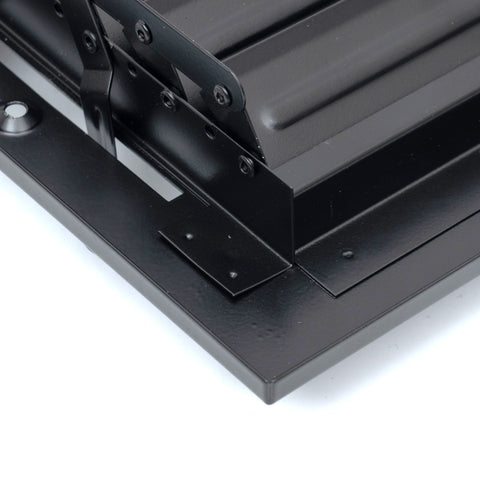 Fits 10x6 Duct Opening 1 WAY Steel Air Supply Diffuser by Handua | Register Vent Cover Grille for Sidewall and Ceiling | Black | Outer Dimensions: 11.75" X 7.75"