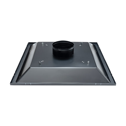 24x24 Steel T-Bar Drop Ceiling Air Diffuser | 6" Neck, 2-Cone Supply Vent | Black