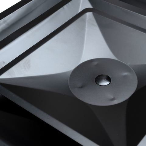24x24 Steel T-Bar Drop Ceiling Air Diffuser | 6" Neck, 2-Cone Supply Vent | Black