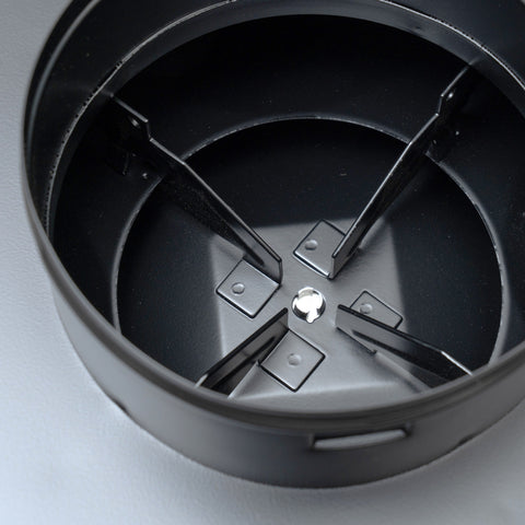 24x24 Steel T-Bar Drop Ceiling Air Diffuser | 6" Neck, 3-Cone Supply Vent | Black