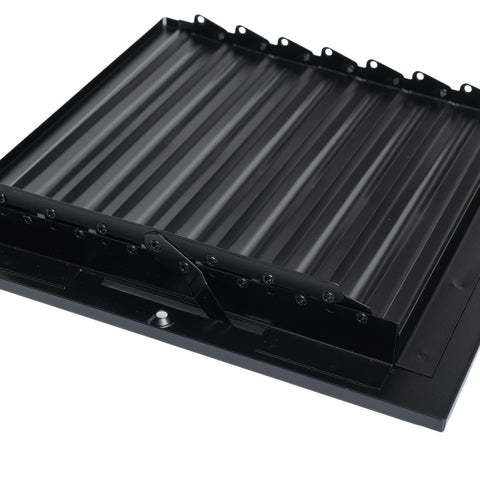 Fits 8x8 Duct Opening 4 Way Steel Air Supply Diffuser | Register Vent Cover Grille for Sidewall and Ceiling | Black | Outer Dimensions: 9.75" X 9.75"