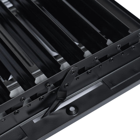 Fits 8x8 Duct Opening 4 Way Steel Air Supply Diffuser | Register Vent Cover Grille for Sidewall and Ceiling | Black | Outer Dimensions: 9.75" X 9.75"
