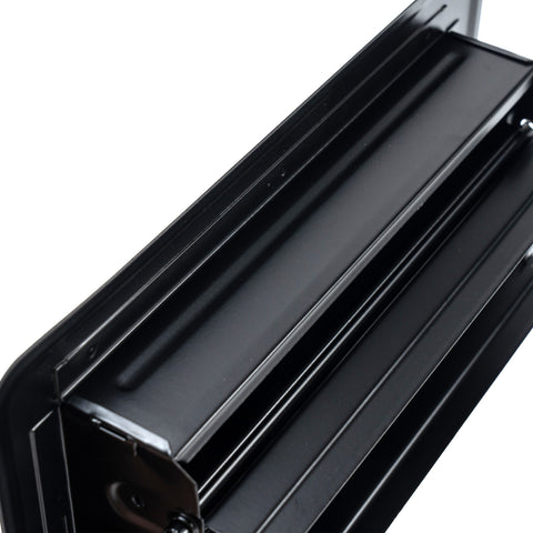 4"x8" Heavy Duty Steel Floor Register, Louvered Air Vent with Adjustable Damper | Black | Out. Dim.: 5-3/4"W X 9-3/4"H