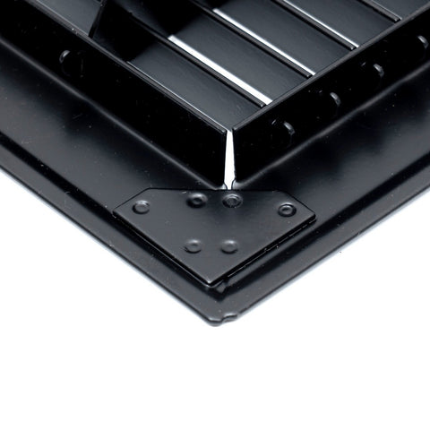 12"x14" Heavy Duty Return Air Floor Grille | Walkable Black | Out. Dim.: 13-3/4"W X 15-3/4"H