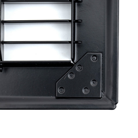 8"x10" Heavy Duty Return Air Floor Grille | Walkable Black | Out. Dim.: 9-3/4"W X 11-3/4"H