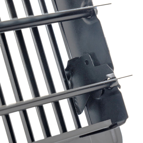 2"x14" Heavy Duty Steel Floor Register, Louvered Air Vent with Adjustable Damper | Black | Out. Dim.: 3-3/4"W X 15-3/4"H