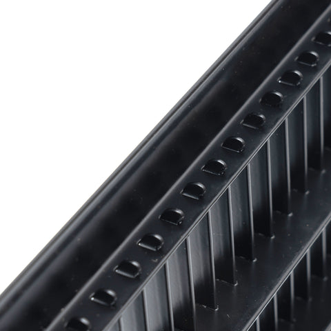 6"x24" Heavy Duty Return Air Floor Grille | Walkable Black | Out. Dim.: 7-3/4"W X 25-3/4"H