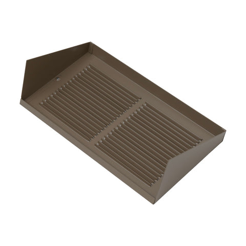 Fits 14x6 Duct Opening | Steel Triangular Baseboard Return Air Grille | Efficient Air Flow | Air Register Vent Cover Grill | 3-13/16" Depth | Brown | Outer Dimensions: 15-3/4" x 6-5/8"