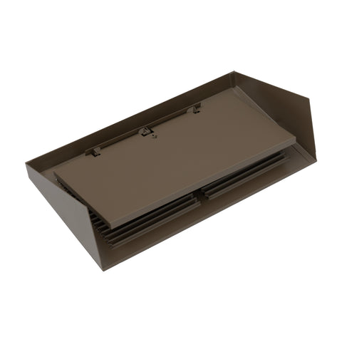 Fits 14x6 Duct Opening | Steel Triangular Baseboard Air Supply Grille with Damper by Handua| Air Register Vent Cover Grill | 3-13/16" Depth | Brown | Outer Dimensions: 15-3/4" x 6-5/8"