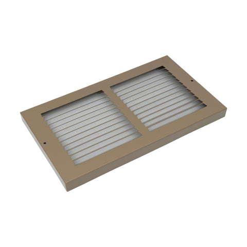 24"x8" Steel Baseboard Return Air Grille | Brown | Outer Dimension: 25-3/4"W X 9-3/4"H