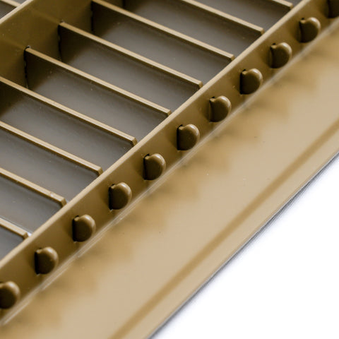 4"W x 10"H [Duct Opening] Return Air Floor Grille | Vent Cover Grill for Floor - Brown| Outer Dimensions: 5.75"W X 11.75"H