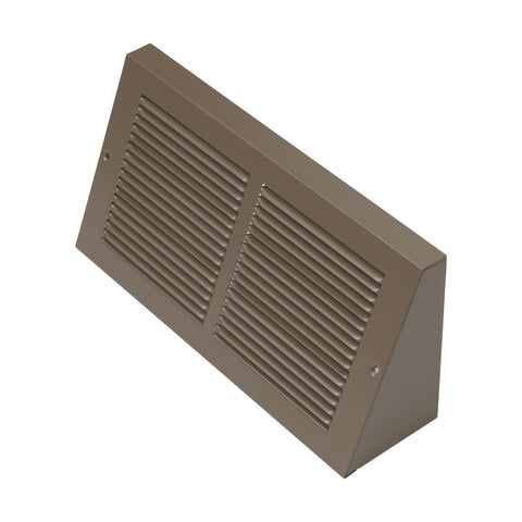 Fits 12x6 Duct Opening | Steel Triangular Baseboard Return Air Grille | Efficient Air Flow | Air Register Vent Cover Grill | 3-13/16" Depth | Brown | Outer Dimensions: 13-3/4" x 6-5/8"