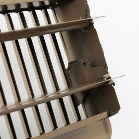 4"x10" Heavy Duty Steel Floor Register, Louvered Air Vent with Adjustable Damper | Brown | Out. Dim.: 11-1/2"W X 5-3/4"H