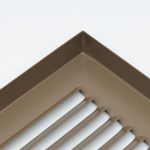 24"x6" Steel Baseboard Return Air Grille | Brown | Outer Dimension: 25-3/4"W X 7-3/4"H