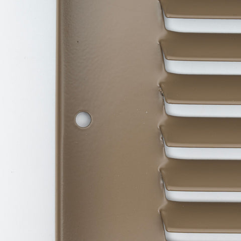 14"x8" Steel Baseboard Return Air Grille | Brown | Outer Dimension: 15-3/4"W X 9-3/4"H