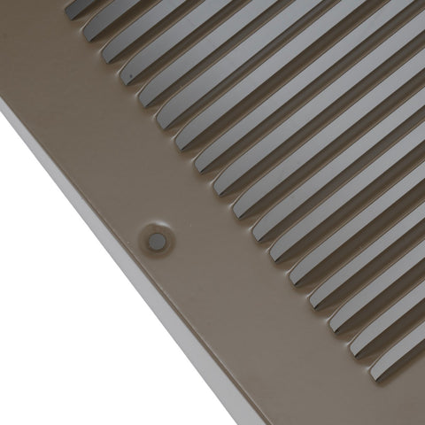 Fits 30x6 Duct Opening | Steel Triangular Baseboard Return Air Grille | Efficient Air Flow | Air Register Vent Cover Grill | 3-13/16" Depth | Brown | Outer Dimensions: 31-3/4" x 6-5/8"