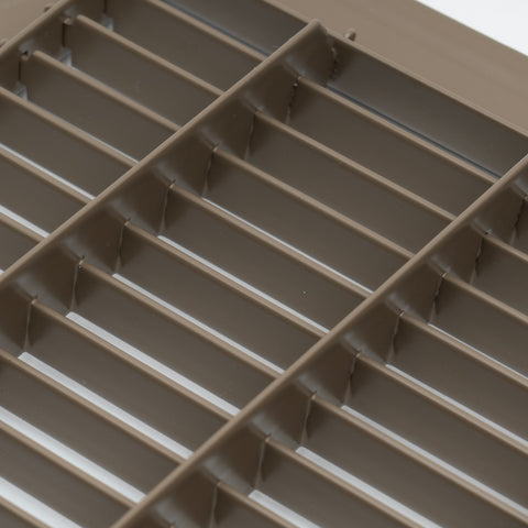8"x24" Heavy Duty Return Air Floor Grille | Walkable Brown | Out. Dim.: 9-3/4"W X 25-3/4"H
