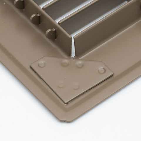 8"x16" Heavy Duty Return Air Floor Grille | Walkable Brown | Out. Dim.: 9-3/4"W X 17-3/4"H