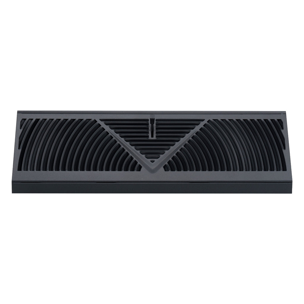 15" Corner Baseboard Register | Black
