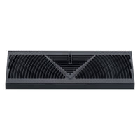 Fits 15" Baseboard Space | Corner Baseboard Register by Handua | Round Type Air Flow Design | 15" External Length Register Vent Cover Grill | Adjustable Lever for Air Flow Control | Black