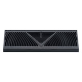 15" Corner Baseboard Register | Black