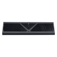 Fits 18" Baseboard Space | Corner Baseboard Register by Handua | Round Type Air Flow Design | 18" External Length Register Vent Cover Grill | Adjustable Lever for Air Flow Control | Black