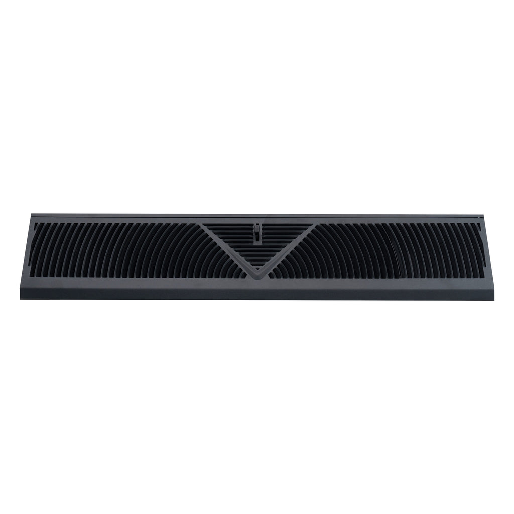 24" Corner Baseboard Register | Black