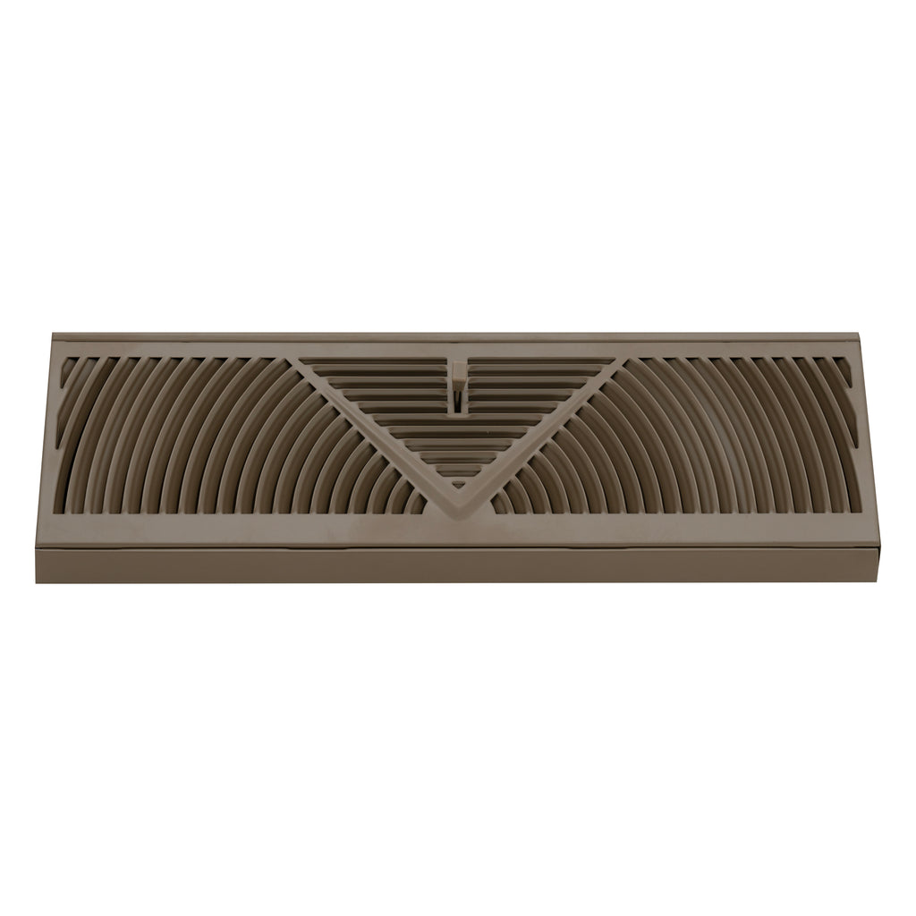 15" Corner Baseboard Register | Brown